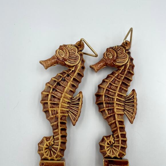 Vintage MCM Carrib Plastic Seahorse Salad Fork Spoon Florida Utensils - Picture 4 of 10